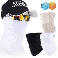 KAXIYA 아쿠아엑스 매쉬 냉감 쿨 마스크 자외선차단 햇빛가리개 파크골프 스포츠 자전거 등산 러닝 마스크, 블랙, 1개