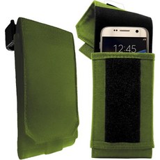 클립이 있는 휴대폰 홀스터 - 루프 나일론 컴팩트 파우치 백팩 어깨끈 액세서리 등산객, Olive, X-Large