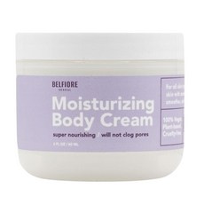 Belfiore Herbal 100% 천연 모이스처라이징 바디 크림 | 포도씨 오일 시어 버터 및 라벤더 | 피부를 부드럽게 하고 탄탄하며 매끄럽게 함 | 비건 GMO 프리, Belfiore Herbal 100% 천연 모이스처라이