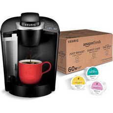 아마존 프레시 60Ct의 큐리그 K-클래식 커피 메이커. 버라이어티 팩 3가지 맛, K-Classic + Amazon Fresh 60 CT, K-Classic + Amazon Fresh 60 CT