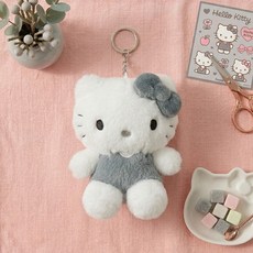 산리오 인형 키링 모노톤 가방고리, 헬로키티, 1개, 13cm