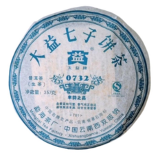 茶韻 普洱茶 2007年大益茶廠 0732-701生茶餅, 357g, 1個, 1個裝