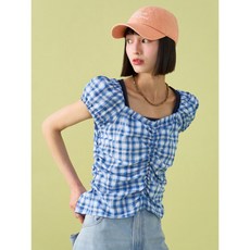 에잇세컨즈 8SECONDS 체크패턴 블라우스 스카이 블루 325565LY2Q 139854