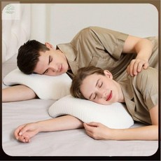 둘이눕게 팔베개 기능성 메모리폼 일자목베개 낮잠 베개 기능성베개 연인 왼팔용 옆으로 팔