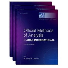 Oxford University Press USAOfficial Methods of Analysis AOAC INTERNATIONAL: 3-Volume Set129960, Oxford University Press, USAOf