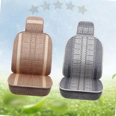 차량 운전석 조수석 등받이 일체형 대나무 소재 통풍 시트 여름철 드라이빙 쿨매트, 1개, 브라운