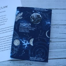 秋葉手作【外太空】書衣 書套 可調式布書衣 手工書衣, 1個