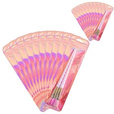 재밀봉 가능한 홀로그램 백 50개 대형 플라스틱 포장 파우치 캔디 샘플 백 투명 냄새 방지 지퍼락 백 화장품 포장 소규모 비즈니스용 14 x 24.4cm5.5 x 9.