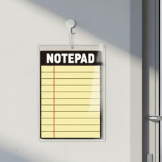 NOTEPAD1 걸이형 아크릴 메모보드 알림 게시판 210x300mm 옐로우판, 상세페이지 참조