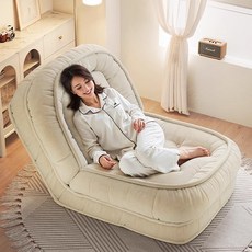 SeekFun 좌식 접이식 소파베드 다기능 강아지 게으름 침대 쇼파, 화이트