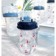 유치원물통 빨대물병 시리즈1P컵물병 유치원물병, 체리-400ml, 1개