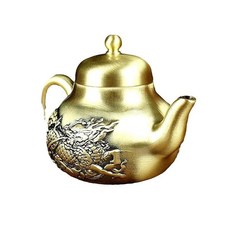 銅製龍紋復古茶壺 功夫茶具 泡茶器皿 茶道配件 禮品收藏, 麒麟小茶壺, 1個