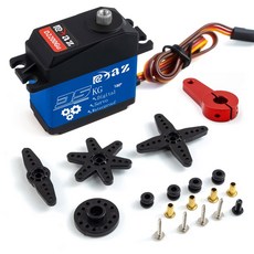 RCXAZ 금속 하우징 RC 메탈 SCX10 기어 서보 크롤러 자동차 대형 고속 디지털 20KG 35KG 방수 180 토크, 35KG Servo Set