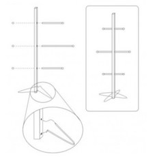 아이스하키 장비 보관대 필드 행거 거치대 걸이 복 하키 정리대 진열대 의류 수납 수직, 기본 색상