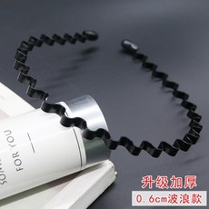 男士髮箍 潮男隱形壓髮 背頭波浪髮箍 韓國洗臉運動髮帶 捆髮卡女網紅ins風 T1, 1個, 波浪款6mm