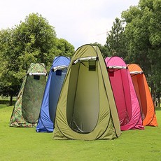 다온샵 임시화장실 낚시텐트 샤워텐트 텐트 다용도 야외탈의실 간이텐트, 다용도간이텐트_주황_단일상품