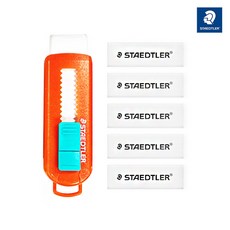 스테들러 슬라이딩 지우개 본체 + 리필 5p 세트, 오렌지, 1세트