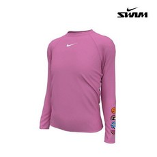 ㅇ매장정품ㅇ 나이키스윔 [나이키스윔] 아동래쉬가드 여자아동 참스 롱 슬리브 하이드로가드 NESSE739-652 125395