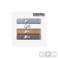 제삼오스토어 캐릭터수건 40x80 진회색 순면 세수타올 패턴 바스타올