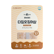 큐브데이 다짐 오징어살 순살 큐브 토핑 죽, 120g, 1개