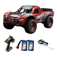 XCRCFUN 1/14 취미 RC 트럭 30MPH 고속 리모컨 4WD 차량 배터리 2개가 장착된 4X4 오프로드 레이싱카용 올터레인 록 크롤러 트럭, First Edition, 1개