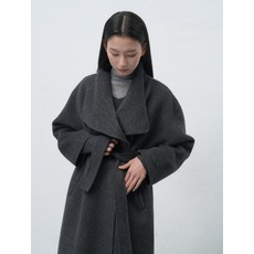 브랜드정품 제너럴아이디어 GENERALIDEA 핸드메이드 숄카라 롱코트 CHARCOAL WBE4L10539 360937