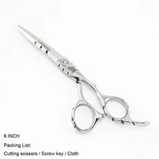 헤어 가위 일본 이발사 커팅 블루 스톤 전단 살롱 도구, 12.Cutting 6 no box, 1개, 09 Cutting 6 no box