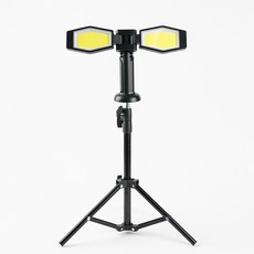 아이클 더블램프 충전식 LED 작업등 캠핑랜턴 캠핑등 현장 휴대용 텐트 실내등 조명 ICLE-1142WL, 1개, 검정색