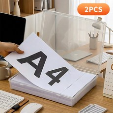 LINJIN A4 서류 파일 케이스 투명 문서 정리와 다용도, 2개 2개