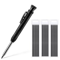 DS R9 솔리드 키트 건축가 리필 연필 목공 목재 유리 도구 구멍 마킹 목수 리드 기계 깊은 금속, 17 L-Set, 17) L-Set