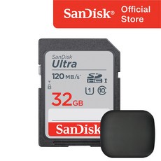 샌디스크 울트라 SD카드 카메라 메모리 + 파우치 패키지, 1개, 32GB