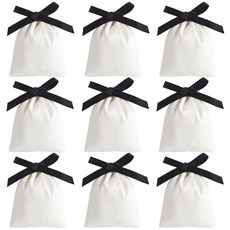 Snadulor 30피스 화이트 벨벳 드로스트링 백 9.9 x 14.9cm(3.94 5.91인치) 주얼리 파우치 작은 천 선물 가방 웨딩 생일 파티