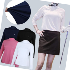 단체복 여성 냉감 이너웨어 하이넥 베이스레이어 티셔츠