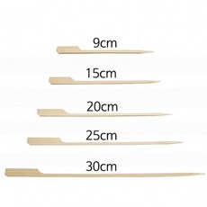 100개 30cm 손잡이 대나무 꼬지 요리 바베큐 식품용 장식꼬치, 20cm(100개), 1개