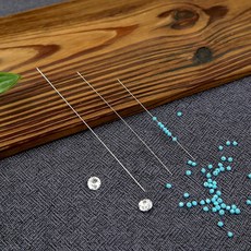 마미쏘잉/ 아주 긴 비즈바늘 3개-8cm 10cm 12cm/ 롱 스트레이트/ 얇은 비드 작은구슬용