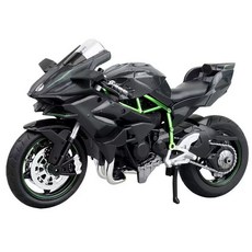 鈴木GSX-R1000模型車組合，UV激光實木底座亞克力展示盒，氛圍燈光，精緻收藏, 川崎H2r黑色+展示罩, 1個