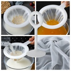 無品牌 豆漿過濾網 廚房漏勺, 1個, 壓榨棒1支,高密度過濾網漏勺： 過濾不留渣
