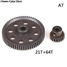 RC카 부품 11184 메탈 Diff 메인 기어 64T 11181 모터 피니언 21T 트럭 110 HSP BRONTOSAURUS Himoto Amax Redcat 94111 초과, 7) A7, 1개