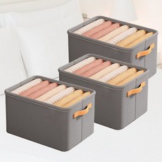 레디박스 대용량 패브릭 사계절 의류 정리 수납 보관함, 그레이, 3개