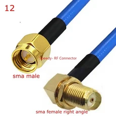 RG402 동축 케이블 SMA-SMA Male Female 커넥터 직각 크림프 고주파 50ohm Fast Brass, 02 80CM, 01 CHINA, 07 type12