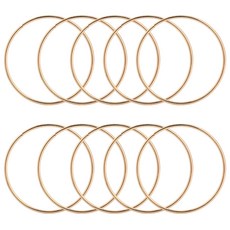 드림캐쳐 및 공예용 3인치 골드 드림 캐처 금속 링 고리 마크라메 링 10팩, 골든