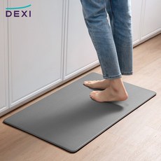 DEXI 쿠션 싱크대 방수 PVC 주방매트 특대형 싱크대발매트 미끄럼방지 두꺼운 10mm 주방 발매트 대형, 그레이