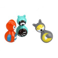 KesB 미니 동물 오뚝이 3종세트 2205 오뚜기 흔들흔들 아기 선물 롤리폴리, 1세트, 랜덤발송