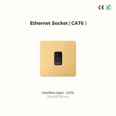 가정용 소켓 웨이 스위치 3 1 USB 2 스위치 레트로 조광기 프랑스 Avoir EU 푸시 벽 포함 골드 전원 조명 버튼 2 플러그 갱, 15. RJ45 Socket, 1개