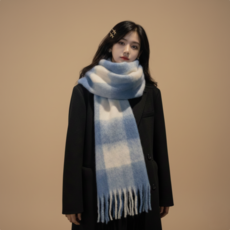 베인스튜디오 여성 겨울 체크목도리 머플러