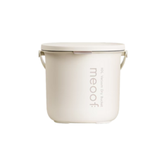 meoof 真空燥燥桶 30L 分層真空 飼料桶 真空桶 除濕桶, 米色, 1個, 10L