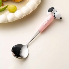 스누피 숟가락-핑크 피규어, 1개