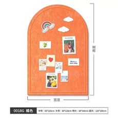 초대형 펠트 코르크 게시판 벽 보드 메세지 사무실, AD. 아치형 오렌지