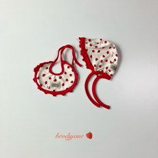 아일렛딸기 보넷/빕 BD
