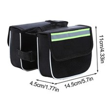 방수 자전거 새들 가방 600D 폴리에스터 탑 프레임 사이클링 파우치 로드 바이크용 반사 기능 포함, 01 black, 1개